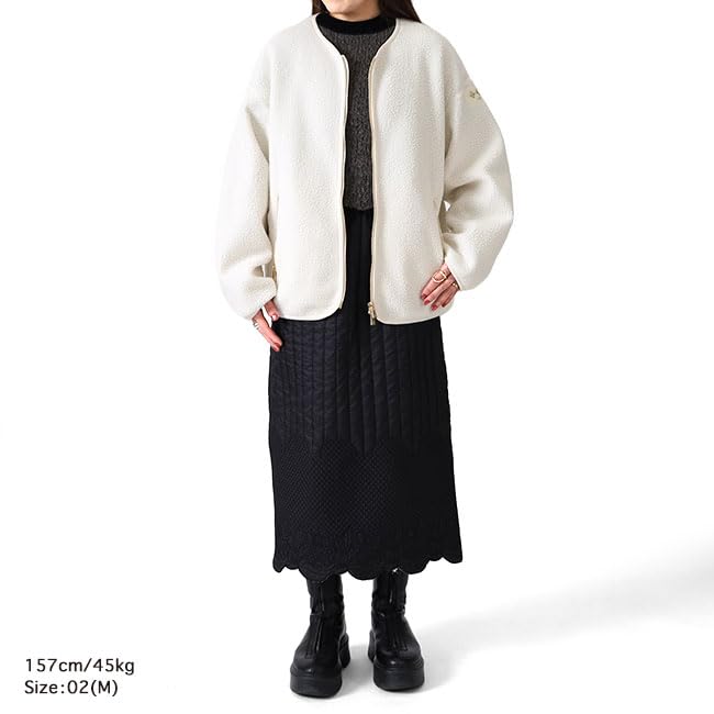 タトラス] SALIA サリア ノーカラー ボアフリースジャケット